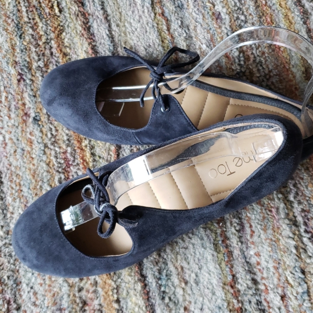 Blue suede flats 8.5M